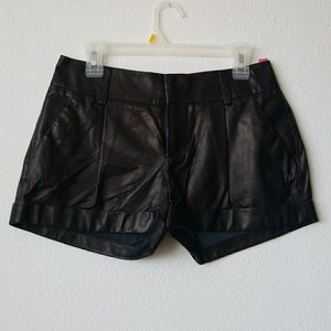 Alice + Olivia Leather Shorts